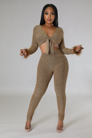 Golden Pants Set