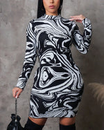 Marble Sweater Dress