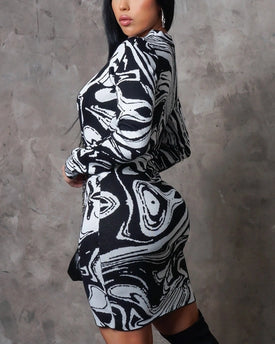 Marble Sweater Dress