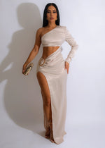 A-List Champagne Dress