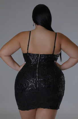 Red Mini Sequin Dress