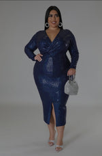 Navy Shine Dress