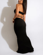 Sexy Black Cut Out Maxi Dress